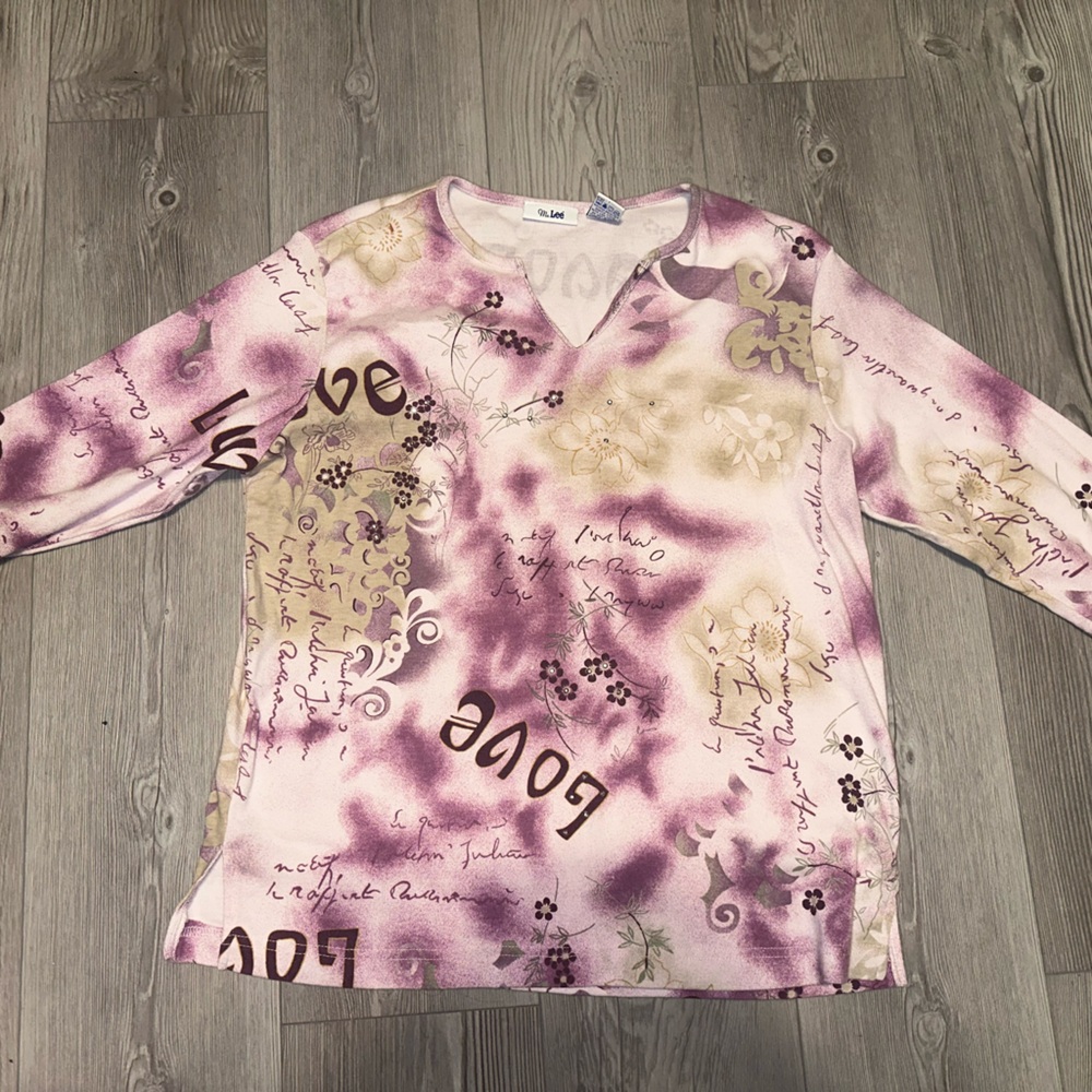 Lee Purple and Cream Top